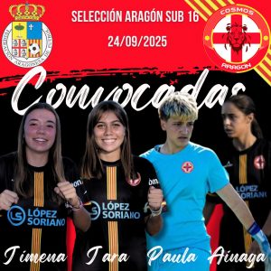 Cuatro jugadoras del Cosmos Aragón convocadas con la Selección Sub-16 de Aragón Femenina