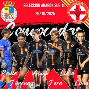 Seis jugadoras del Cosmos Aragón vuelven a los entrenamientos de la Selección Sub-16 de Aragón